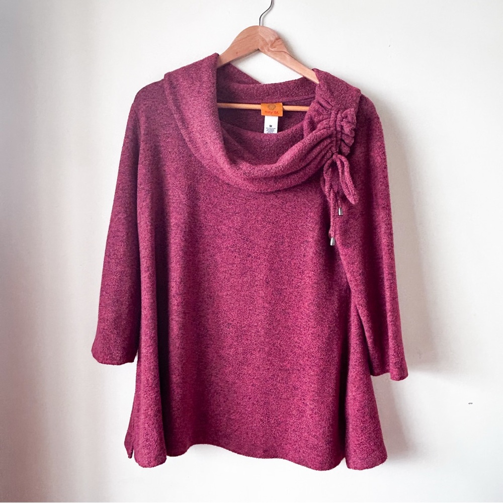 Ruby Rd. Cowl Neck Tunic Sweater Medium - image 1